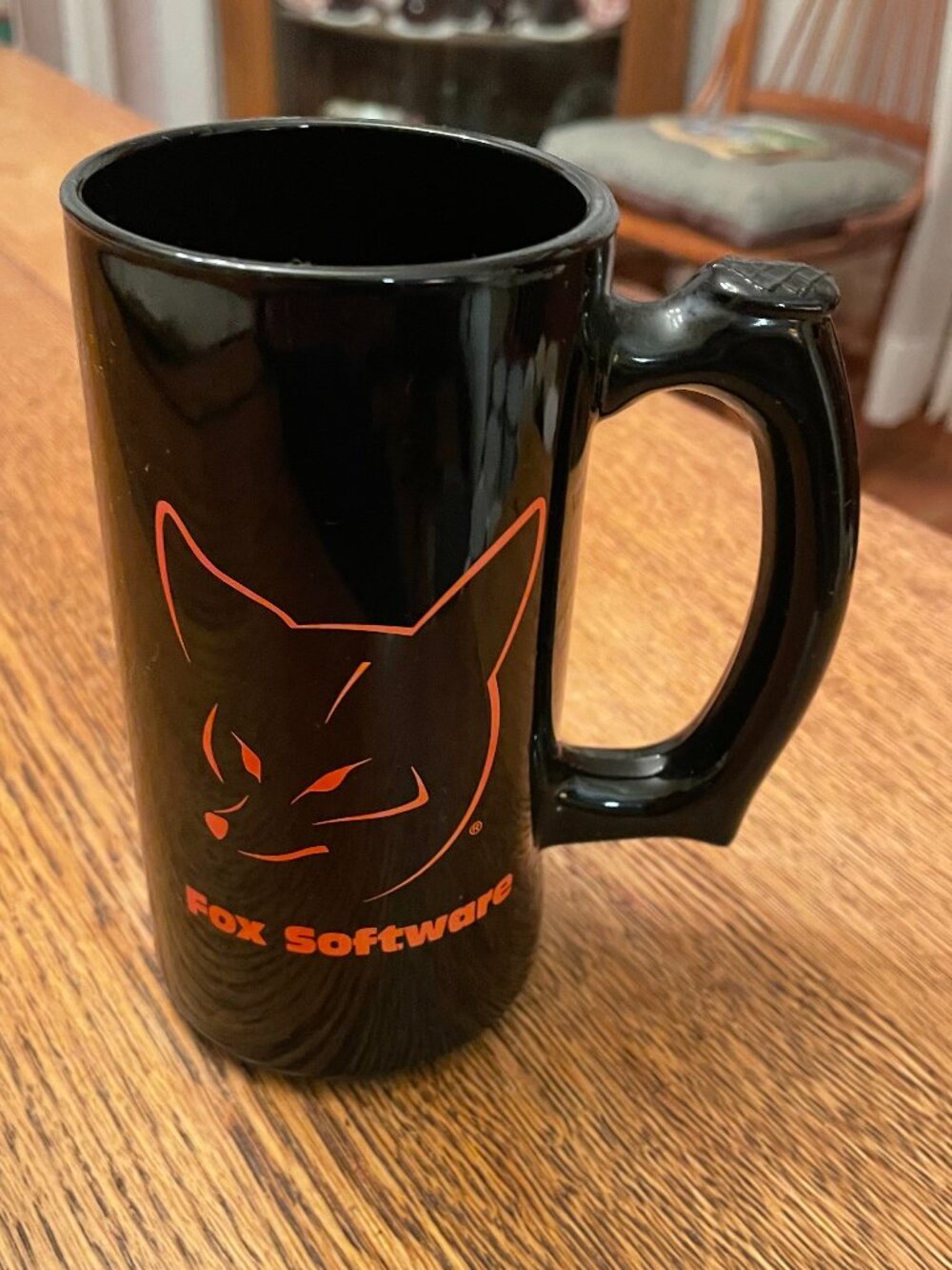 Vintage Fox Software Logo Late 80s Tall Coffee Cup Mug 13 ounces